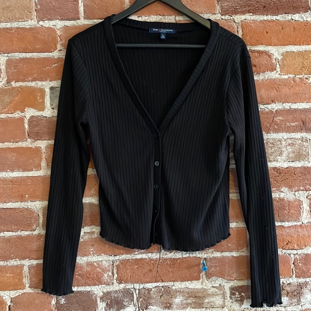 Black cardigan